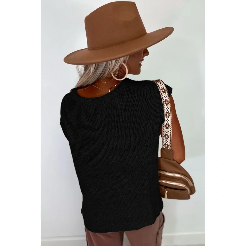 Side Slit Sweater Tee - Picture 2 of 3